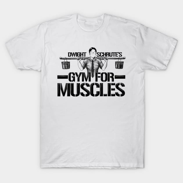 Dwight Schrute’s Gym for Muscles T-Shirt by mattleckie